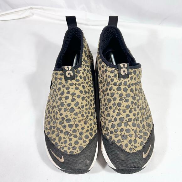 Nike Acg Low Cut Shoes Men 11.5 Cheetah Print Ci9367-201 Slip On Casual Sneakers - Picture 2 of 10